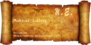 Makrai Edina névjegykártya