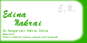 edina makrai business card